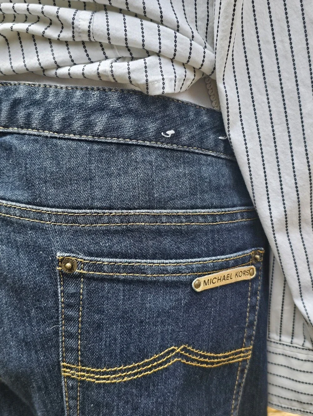 Michael Kors Wide Leg Dark Wash Jeans Size 14
